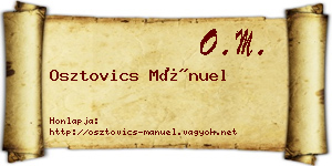 Osztovics Mánuel névjegykártya